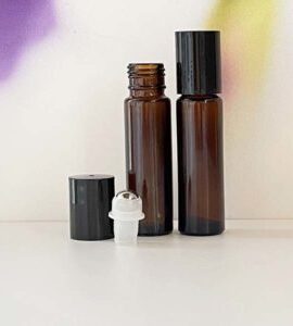 Roll on in vetro marrone - 3 da 5ml